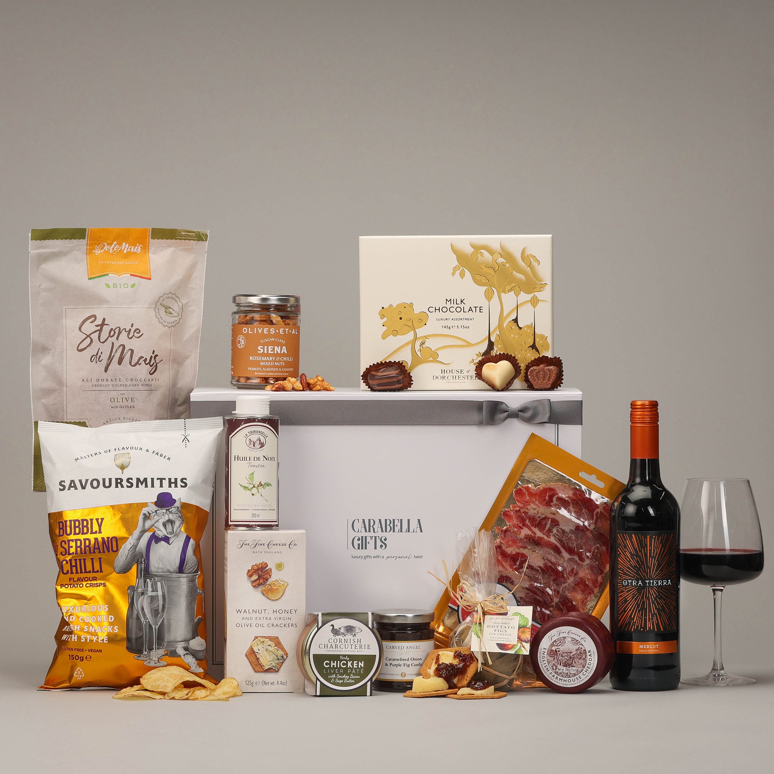 Wine and cheese Hamper gift box – Carabella Gifts UK