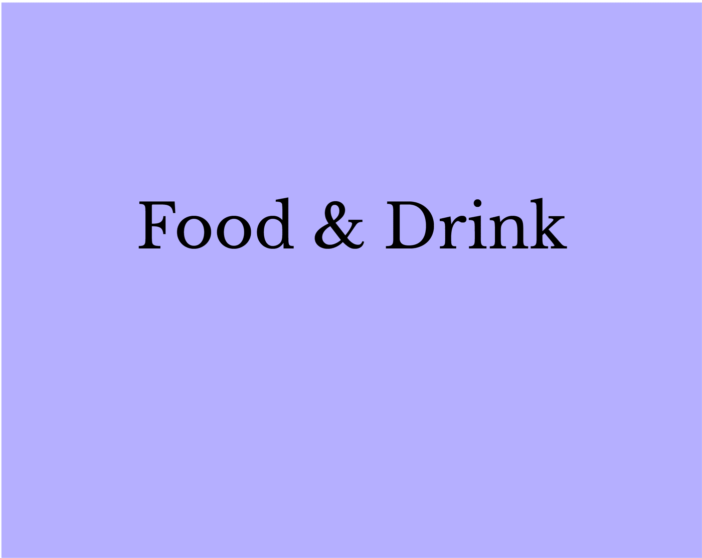 Food & Drink